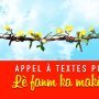 Appel à textes poétiques : Lè fanm ka maké bèl mo - 2023