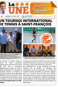 Un tournoi international de tennis à Saint-François 