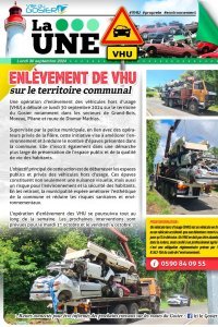 Enlèvement de VHU sur le territoire communal