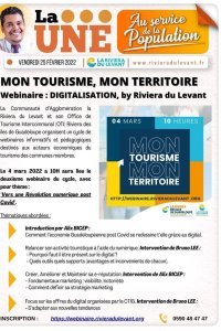 Webinaire "Mon tourisme, mon territoire" : Digitalisation, by Riviera du Levant