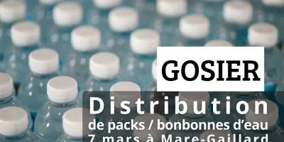 Distribution de packs / bonbonnes d'eau le 7 mars 2025