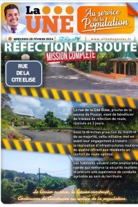 Réfection de route : rue de la cité Elise