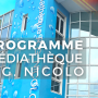 Programme des animations de la médiathèque RG Nicolo