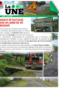 Travaux de fauchage pour un cadre de vie préservé