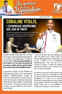 Coraline Vitalis, l'escrimeuse Gosiérienne aux Jeux de Tokyo