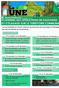 Planning des opérations de fauchage et d'élagage sur le territoire communal