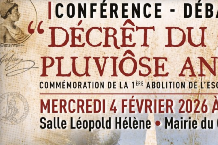Conf&eacute;rence-d&eacute;bat : Comm&eacute;moration de la 1&egrave;re abolition de l'esclavage