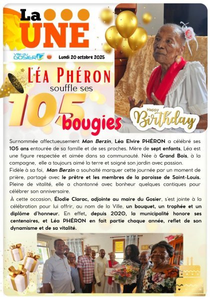 Léa Phéron souffle ses 105 bougies