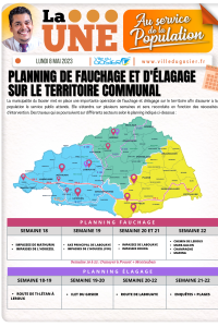 Planning de fauchage et d'élagage sur le territoire communal
