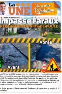 Impasse Faraux réparation de nids-de-poule 