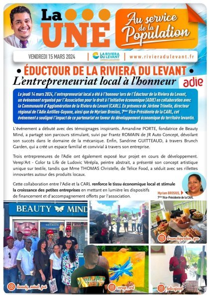 Éductour de la Riviera du levant l'entrepreneuriat local à l'honneur adie