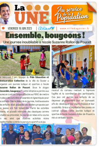 Ensemble, bougeons ! Une journ&eacute;e inoubliable &agrave; l'&eacute;cole Suzanne Rollon de Poucet