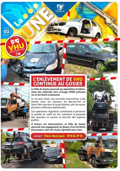L'enlèvement de VHU continue au Gosier 