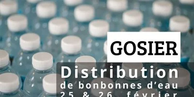 Distribution de bonbonnes d'eau les 25 & 26 février