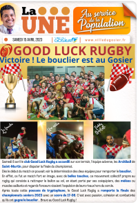 Good Luck Rugby victoire ! Le bouclier est au Gosier
