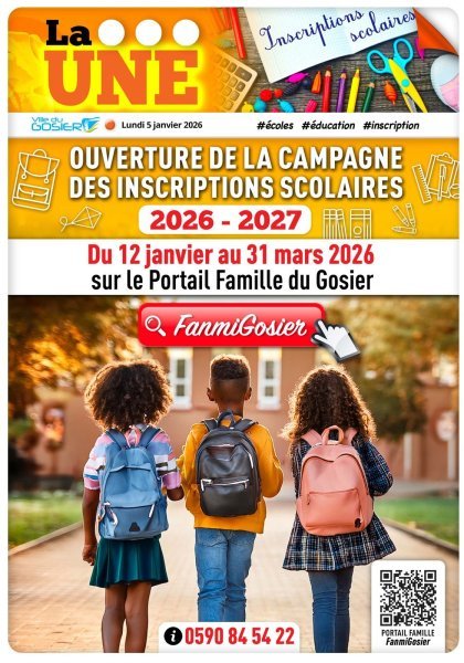 Ouverture campagne inscriptions scolaires 2026- 2027
