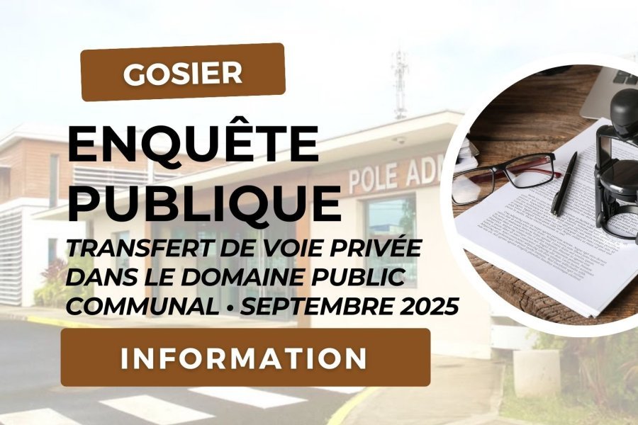 Ouverture enquête publique relative au transfert d'office de la voie privée "Impasse Dufait" dans le domaine public communal