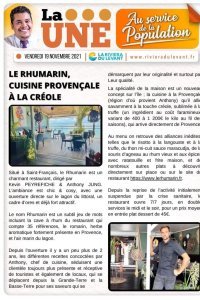 Le Rhumarin, cuisine proven&ccedil;ale &agrave; la cr&eacute;ole