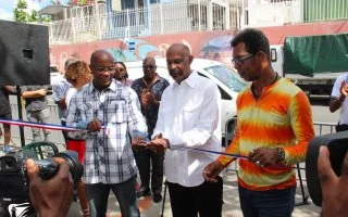 Inauguration des carbets du boulevard du Général de Gaulle au Gosier