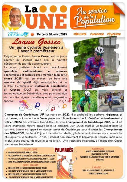 Loann Gossec, un jeune cycliste gosiérien à l'avenir prometteur