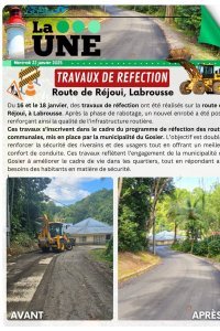 Travaux de réfection : route de Réjoui à Labrousse
