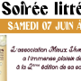 Soirée littéraire de l'association Mieux vivre à Mathurin