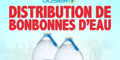 Distribution de bonbonnes d'eau à la population le 4 septembre 2024 