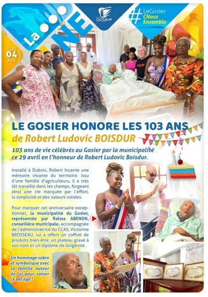 Le Gosier honore les 103 ans de Robert Ludovic BOISDUR