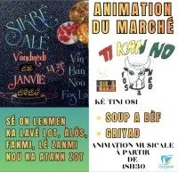 Animation au marché avec Ti kanno