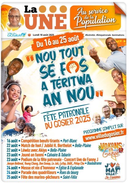 Fête patronale du Gosier 2025 : nou tout sé fòs a téritwa an nou