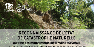 Arrêté de reconnaissance de l'état de catastrophe naturelle pour mouvements de terrain