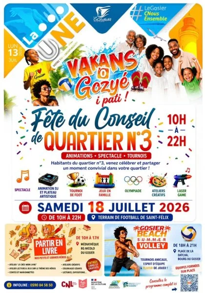 Vakans o Gozyé : les animations du 18 juillet 