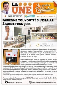 Fabienne YOUYOUTTE s'installe &agrave; Saint-Fran&ccedil;ois