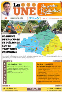 Planning de fauchage et d'&eacute;lagage sur le territoire communal