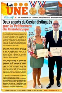 Deux agents de la Ville du Gosier honorés par la Préfecture de Guadeloupe pour leur engagement exemplaire