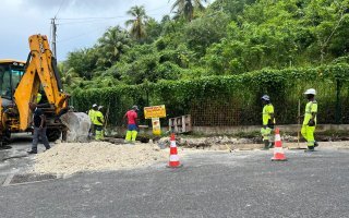 Travaux en cours au Gosier