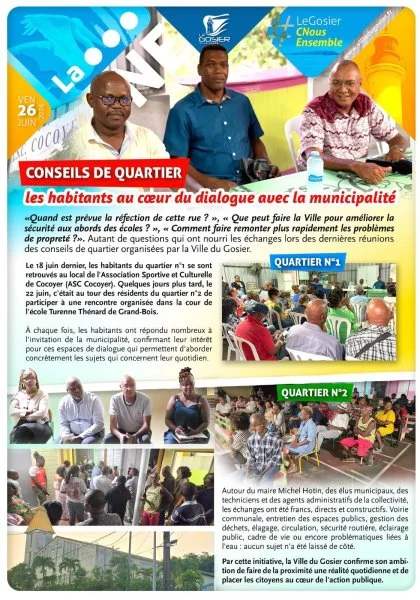 Conseils de quartier : les habitants au cœur du dialogue avec la municipalité