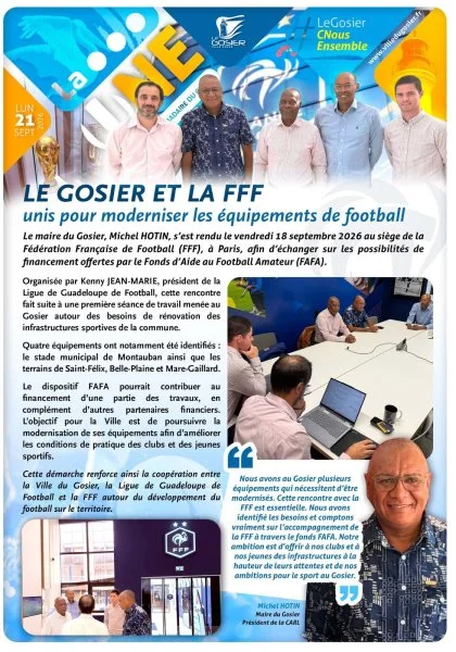 Le Gosier et la FFF unis pour moderniser les équipements de football