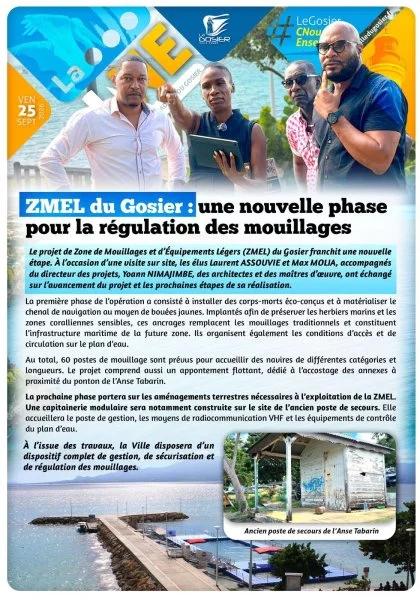 ZMEL du Gosier : une nouvelle phase pour la régulation des mouillages