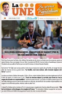 Sullivan Hernandez, champion de basket pro B, en vacances sur son &icirc;le