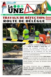 Travaux de réfection : Route de Délègue 