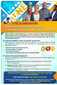 Appel à candidature : Renouvellement du Conseil-d'Administration du CCAS du Gosier