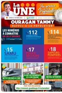 Ouragan Tammy "rappel à la population"