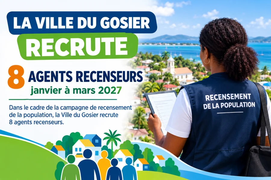 Recrutement de 8 agents recenseurs en mission de courte durée : de janvier à mars 2027