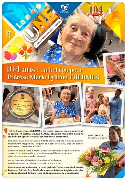 104 ans, un bel âge pour Thérèse Marie Lyliane THERMES