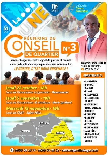 Réunions des conseil de quartier N°3