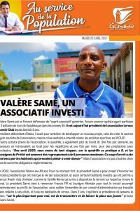 Valère Samé, un associatif investi
