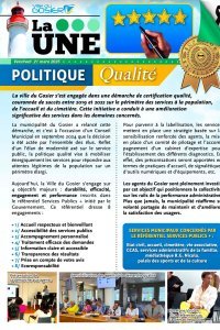  Politique qualité : vers une labellisation Services Publics +