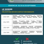 Planning de collecte des déchets verts et encombrants du 23 au 26 septembre 2024