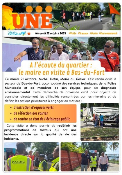 A l'écoute du quartier : le maire en visite à Bas-du-Fort